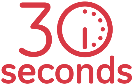The logo of 30 Seconds on a transparent background