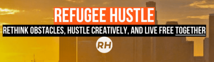 Refugee Hustle text logo image
