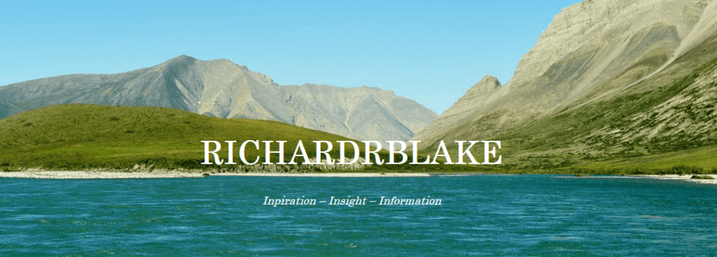 Richard Blake banner with the sea in the background
