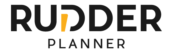 Rudder Planner text logo image